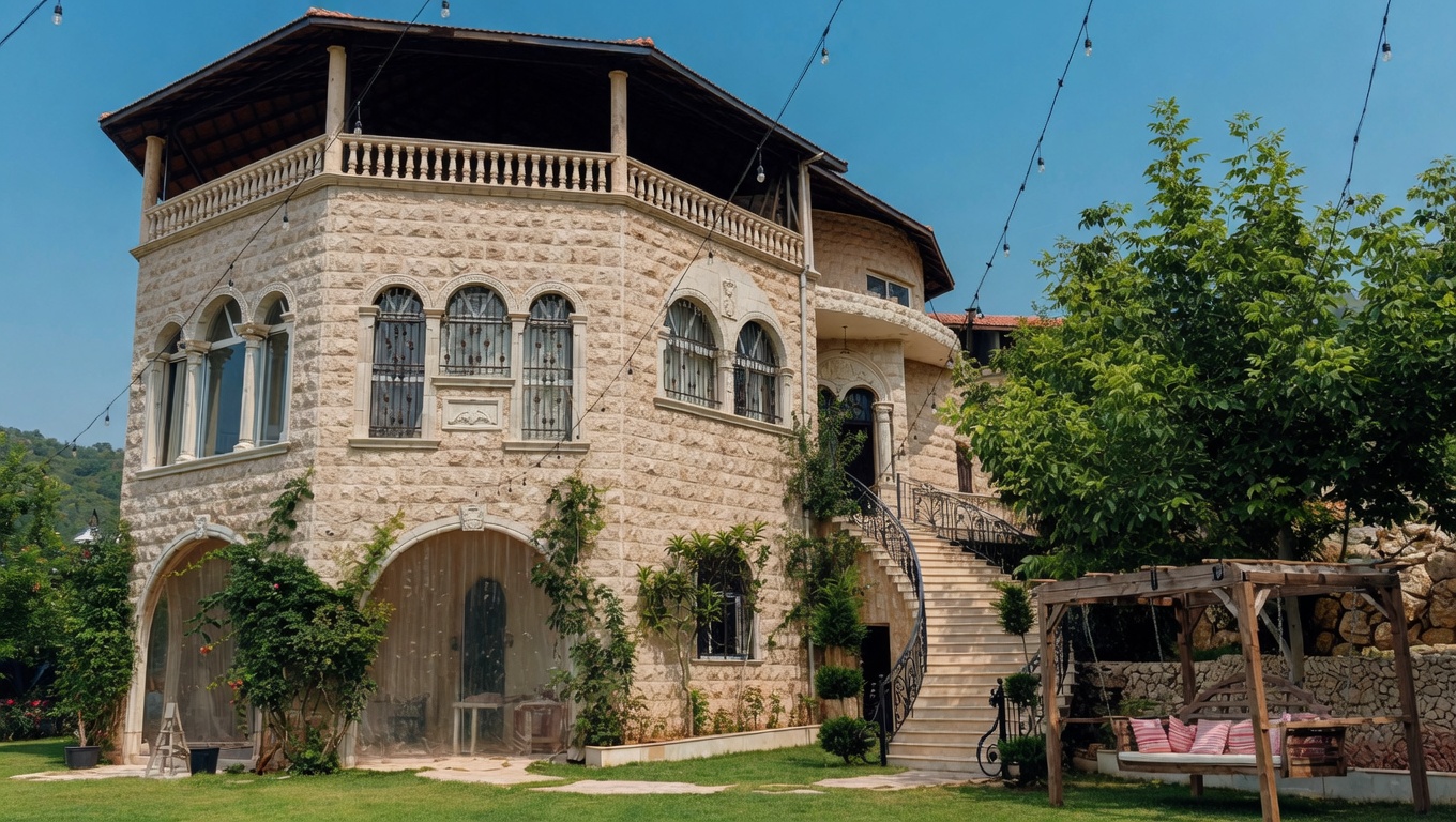 Paradise Guesthouse stone castle with mountain views